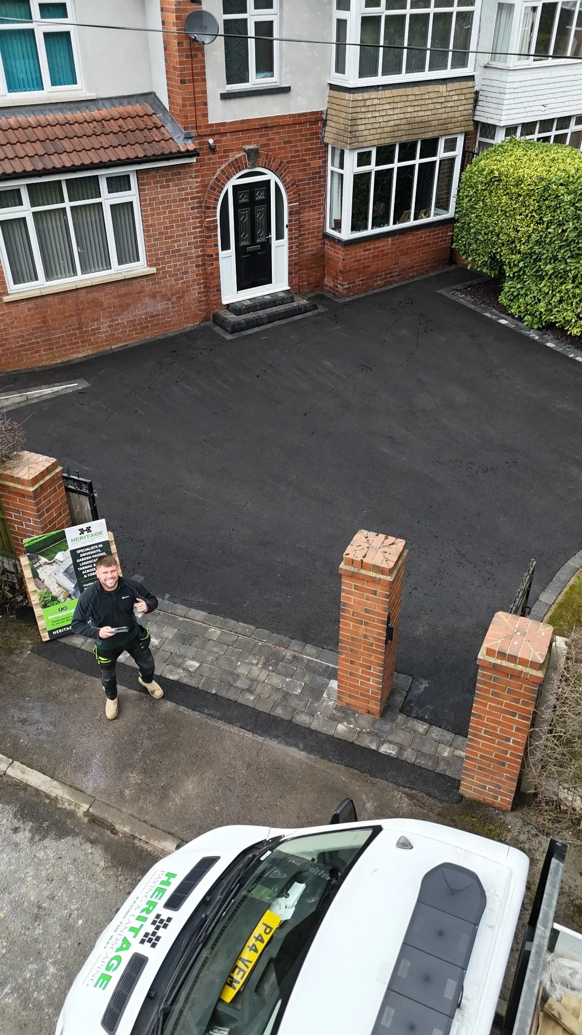 Large professionally installed driveway serving Rodley